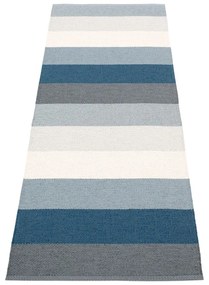 Passatoia da interno/esterno blu/color crema 70x200 cm Molly Ocean Grey – Pappelina