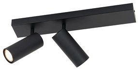 Faretto da soffitto smart nero 2 luci regolabile incl. 2 Wifi GU10 50mm - Renna