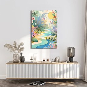 Quadro su tela – Paesaggio floreale