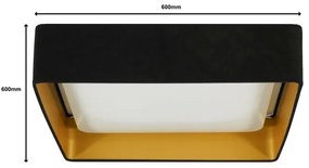 Brilagi-LED Lampada dimmerabile VELVET SQUARE LED/36W/230V Wi-Fi Tuya+telecomando nero