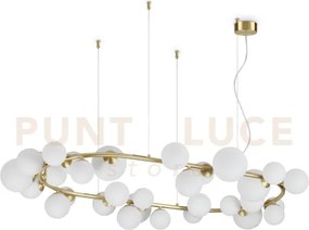 Perlage lampadario a sospensione 30 luci attacco g9 lampadine inclu...