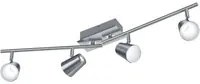 Faretto Da Soffitto 4 Luci Orientabile Narcos Nichel Trio Lighting