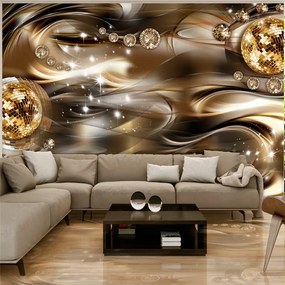 Fotomurale  Space Disco  Colore Oro, Dimensioni e Misure 250x175