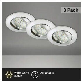 Briloner 8312-039 - SET 3x Lampada LED da incasso per bagni LED/5W/230V IP23
