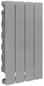 Radiatore acqua calda PRODIGE MODERN in alluminio, 4 elementi, interasse 600 mm, graphite