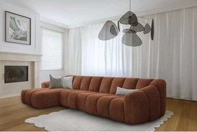 Divano angolare color terracotta (con penisola a sinistra/con chaise lounge) Shell – Miuform