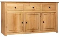 Credenza 135x40x80 cm in Legno Massello di Pino Panama Range 282703