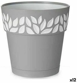 Vaso Autoirrigante Stefanplast Grigio 15 x 15 x 15 cm Bianco Plastica (12 Unità)