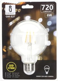 Lampadina LED FILAMENT G95 E27/6W/230V 2700K - Aigostar