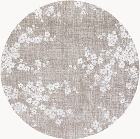 Tappeto rotondo jacquard lavabile da interno-esterno Sakura