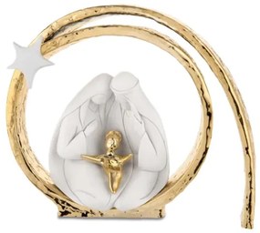 BONGELLI PREZIOSI statua Sacra Famiglia con arco oro d. 30