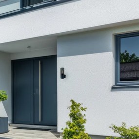 Lampada da parete esterna HARLEM con sensore 1xE27/60W/230V IP44 nero