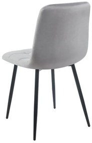 Sedia Stuhl Velluto - Grigio chiaro
