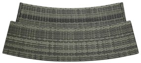 Tavolo da bar per esterni grigio 120x55x110 cm in polyrattan