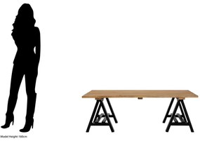 Tavolino con piano in legno di pino di colore naturale 80x140 cm Hampstead - Premier Housewares