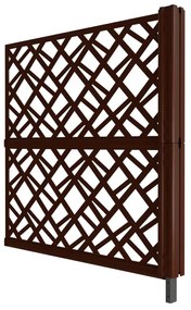 Grigliato in polipropilene marrone scuro Kit di 2 pannelli modulari marr. SCAT.D, L 107 x H 102 cm