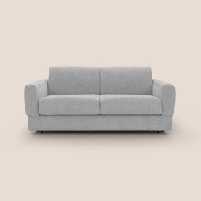 Happy Divano letto matrimoniale con materasso h18 cm in tessuto impermeabile T10 grigio chiaro