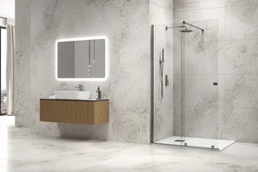 Kamalu - Doccia walk in con anta scorrevole 140 cm finitura cromo | KNM4000W-C