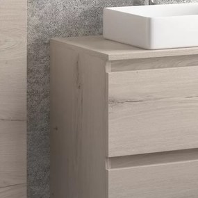 Mobile bagno a terra 80cm con due cassetti TOD-80P - KAMALU