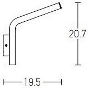 Zambelis E205 - Lampada da parete LED esterna 10W 230V IP54 antracite