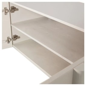 Tavolo TV modulare crema in legno di pino 200x53 cm Basu - WOOOD
