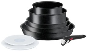 Set di pentole in alluminio 8 pezzi INGENIO Black stone L3998802 - Tefal