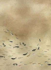 Coordonne Carta da parati panoramica Koi Metallics - Gold