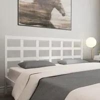 Testiera per Letto Bianca 185,5x4x100 cm Legno Massello di Pino cod mxl 48771