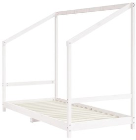 Giroletto per bambini bianco 90x190cm in legno massello di pino