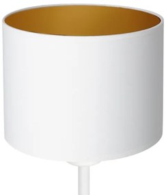 Lampada da tavolo ARDEN 1xE27/60W/230V diametro 18 cm bianco/oro