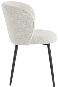 Sedia da pranzo bianca in imbottito Elyna – Light &amp; Living