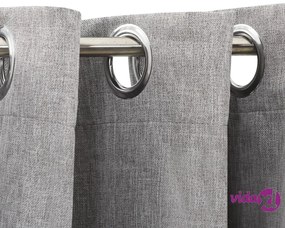 vidaXL Tende Oscuranti Effetto Lino con Occhielli 2pz 140x225cm Grigio