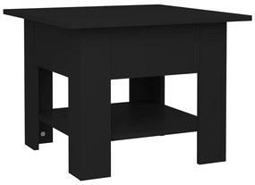 Tavolino da salotto nero 55x55x42 cm in truciolato