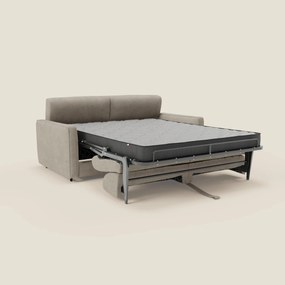 Nivon Divano letto moderno materasso H16 cm con poggiatesta in tessuto impermeabile T25 beige