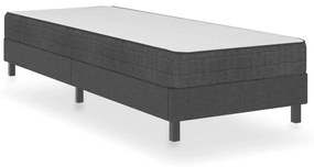 Letto a Molle Grigio in Tessuto 90x200 cm