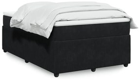 Giroletto A Molle Con Materasso Nero 120x190 Cm İn Velluto /