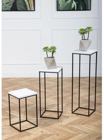 Portafiori BASICLOFT 80x24 nero/bianco