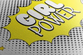 Quadro su tela – Con scritta pop art - GIRL POWER