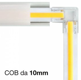 Connettore Angolare per strisce LED COB Monocolore 10mm 2 contatti CF 2PZ Selezionare l'accessorio Accessorio Strisce da 10 mm