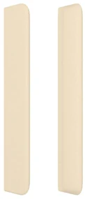 Testiera ad orecchio crema 147x16x118/128 cm in tessuto