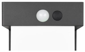 Illuminazione esterna LED con alimentazione a pannelli solari con sensore di movimento da parete (altezza totale 14 cm) Colombo – Trio