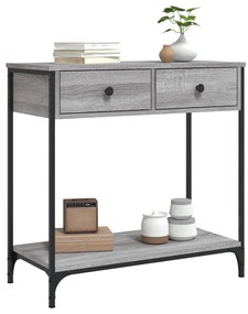Tavolino consolle grigio sonoma 75x34,5x75cm legno multistrato