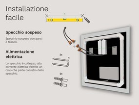 SMART specchio con luminazione M7 + SmartScreen with Google TV