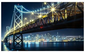 Fotomurale Bay Bridge di notte