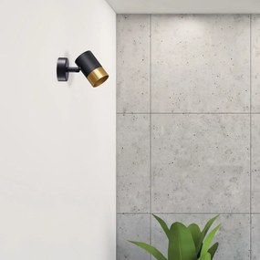 Lampada da parete in colore nero-oro Tobi - Candellux Lighting