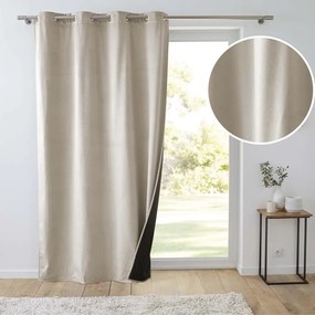 Tenda termoisolante beige in velluto 140x260 cm Polarchic – douceur d'intérieur