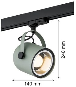 Argon 4310 - Faretto per sistema a binario NET 1xE27/15W/230V verde