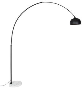 Lampada ad arco nera base bianco regolabile - XXL