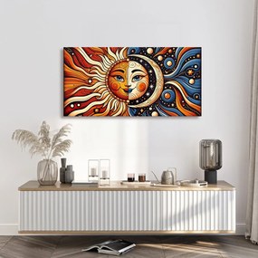 Quadro su tela – Volto solare e lunare