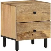 Comodino 40x33x46 cm in Legno Massello di Mangocod mxl 89338